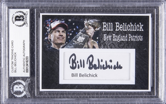 Bill Belichick Signed Custom Trading Card - Beckett